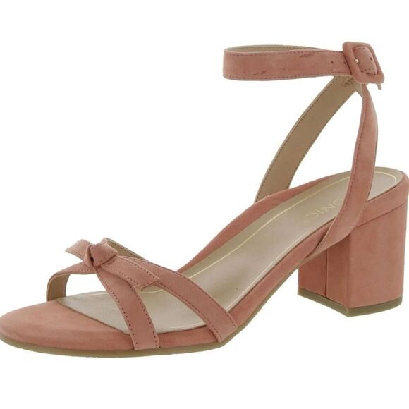 Vionic Rosabel pink suede bow tie heels size 7 - Picture 2 of 13